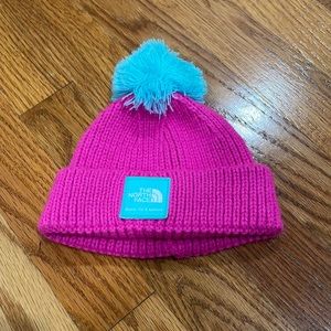The North Face Pink and Blue Kids Hat